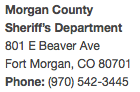 Sheriffs Department Morgan County